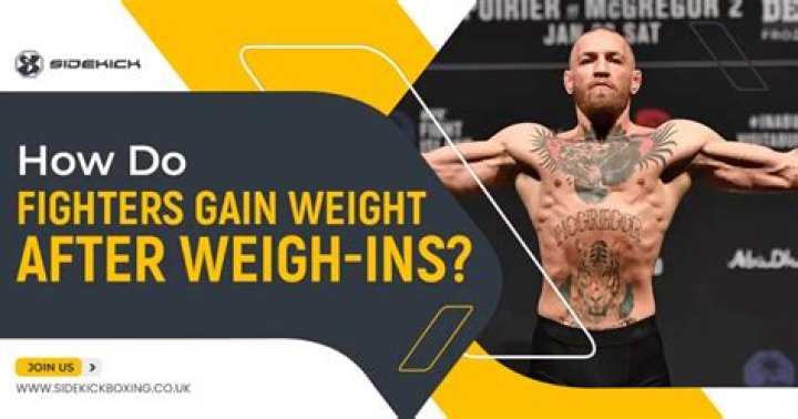 How much weight do MMA fighters gain after weigh in?