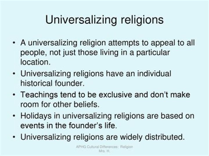 What is an example of a universalizing religion?